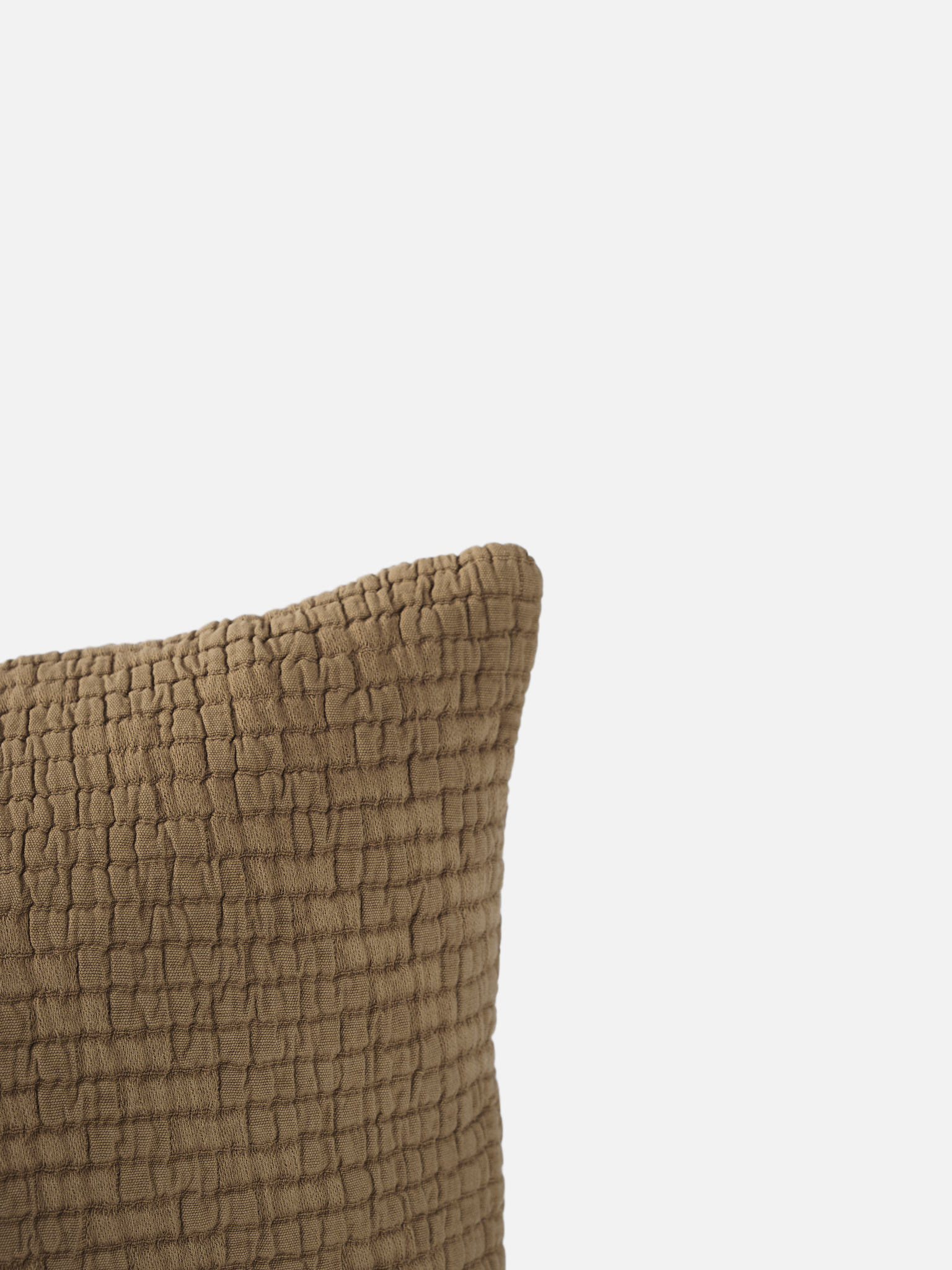 cuscino decorativo color grano texture cotone dettaglio
