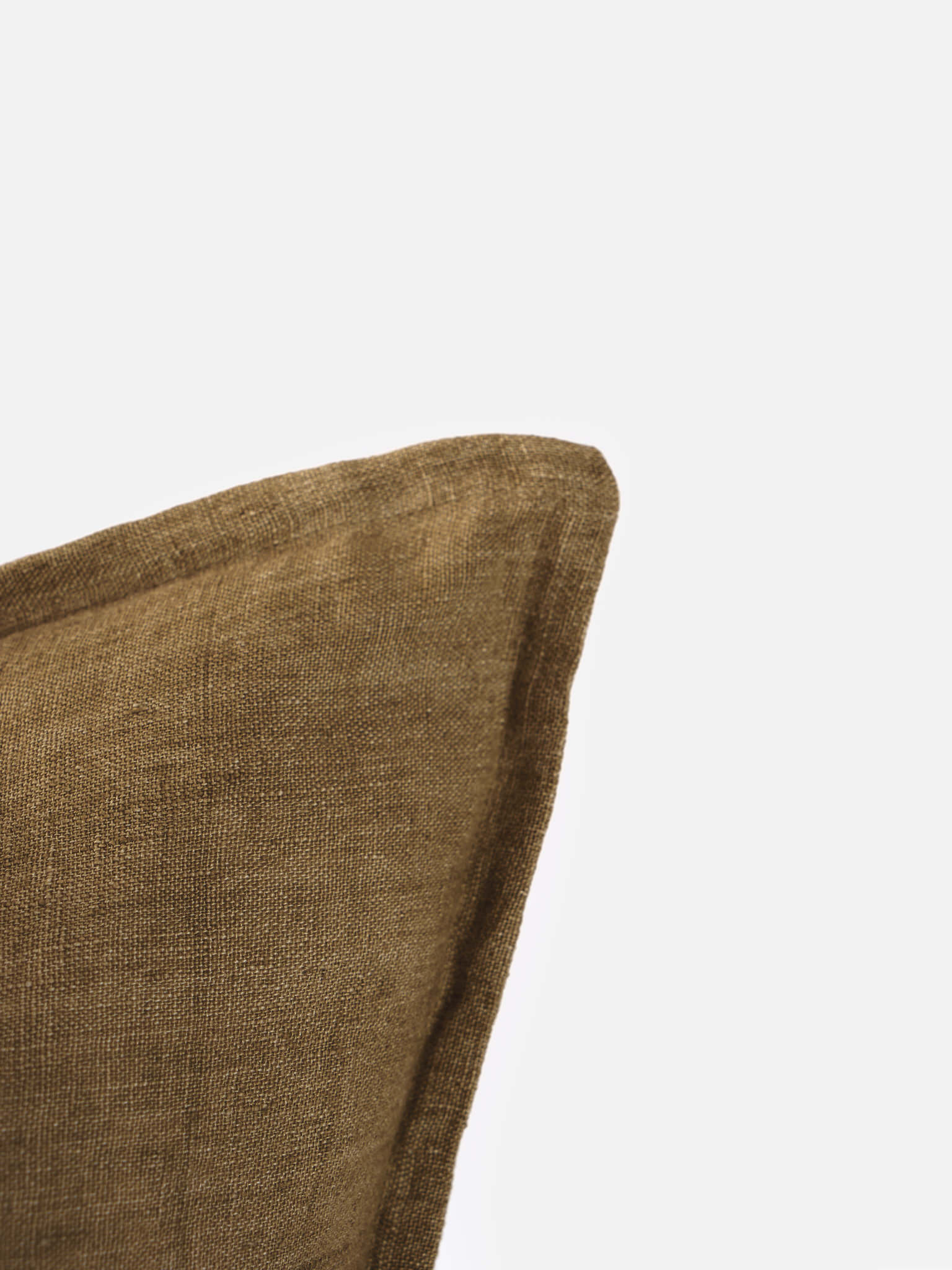 cuscino decorativo color miele lino naturale dettaglio