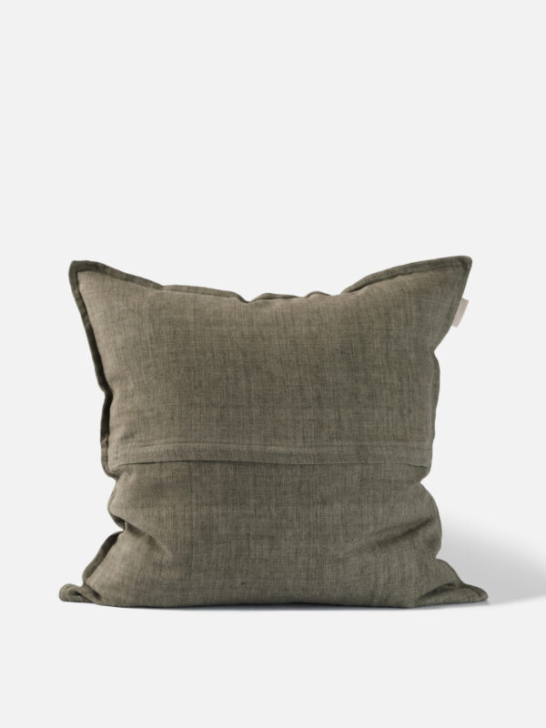 cuscino decorativo color verde salvia lino naturale retro