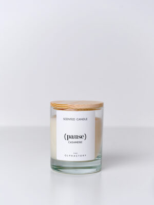 Candela Cashmere 200 g in vetro, vista frontale