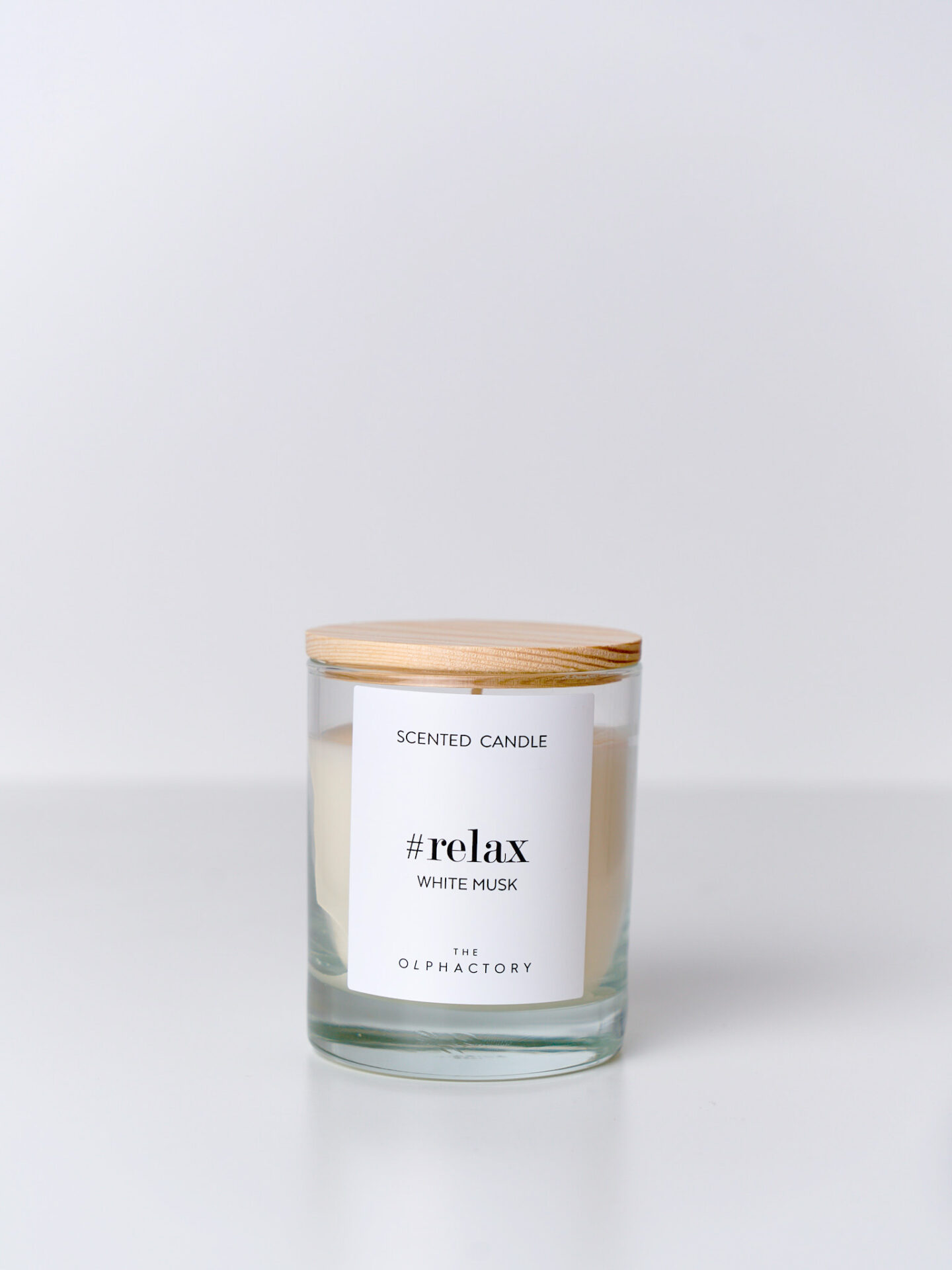 Candela White Musk 200 g in vetro, frontale