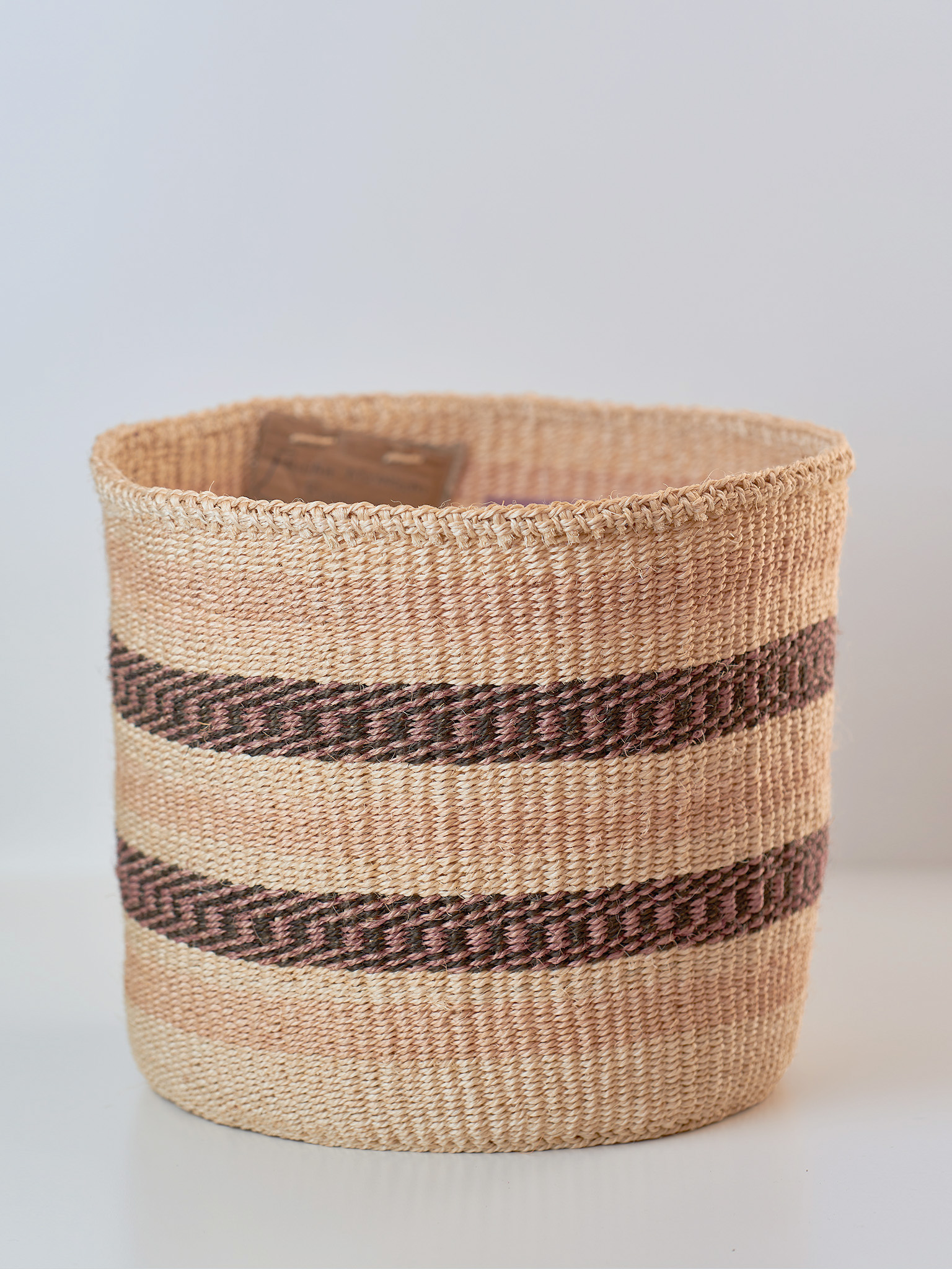 Cesto in sisal intrecciato a mano naturale, taglie S/M/L