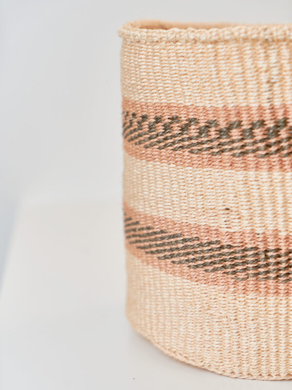 Cesto in sisal M, dettaglio laterale pattern