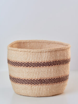 Cesto in sisal intrecciato a mano naturale, taglie S/M/L.