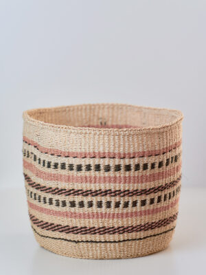 Cesto in sisal intrecciato a mano naturale, taglie S/M/L.