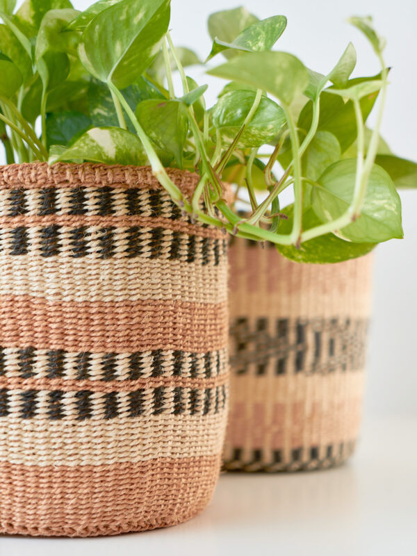 Cesto in sisal naturale intrecciato a mano – Small - immagine 5