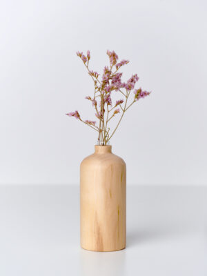 Vasetto di fiori n.03 in legno con fiori